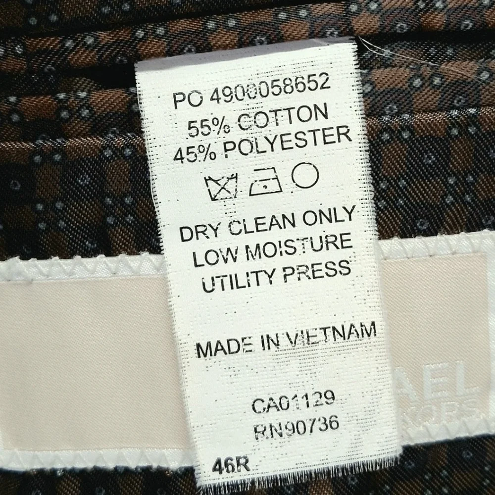 Michael Kors Mens Faux Suede Sports Jacket 46R Blazer Brown Cowboy Rancher